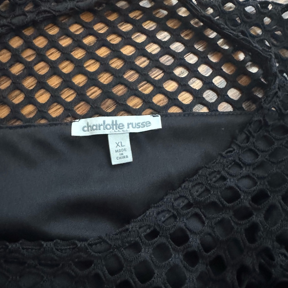 Charlotte Russe Black Mesh Mini dress - Picture 3 of 4